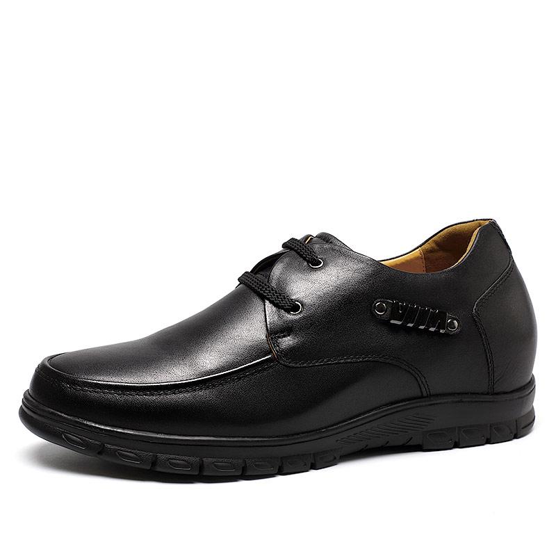 男士内增高鞋 商务休闲 内增高8CM 黑色 商品货号：X81C07-1【何金昌】