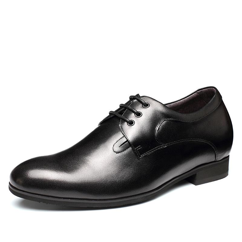 男士内增高鞋 正装鞋 内增高7.5CM 黑色 商品货号：330K01-1【何金昌】
