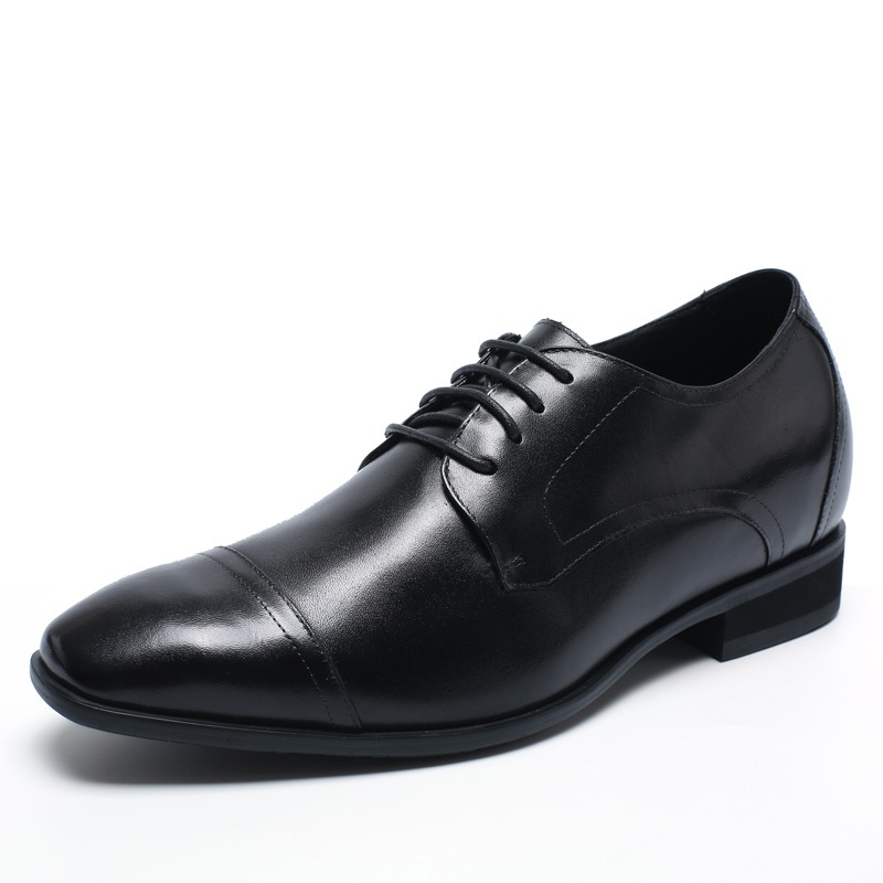 男士内增高鞋 正装鞋 内增高7CM 黑色 商品货号：H61D09K015D【何金昌】