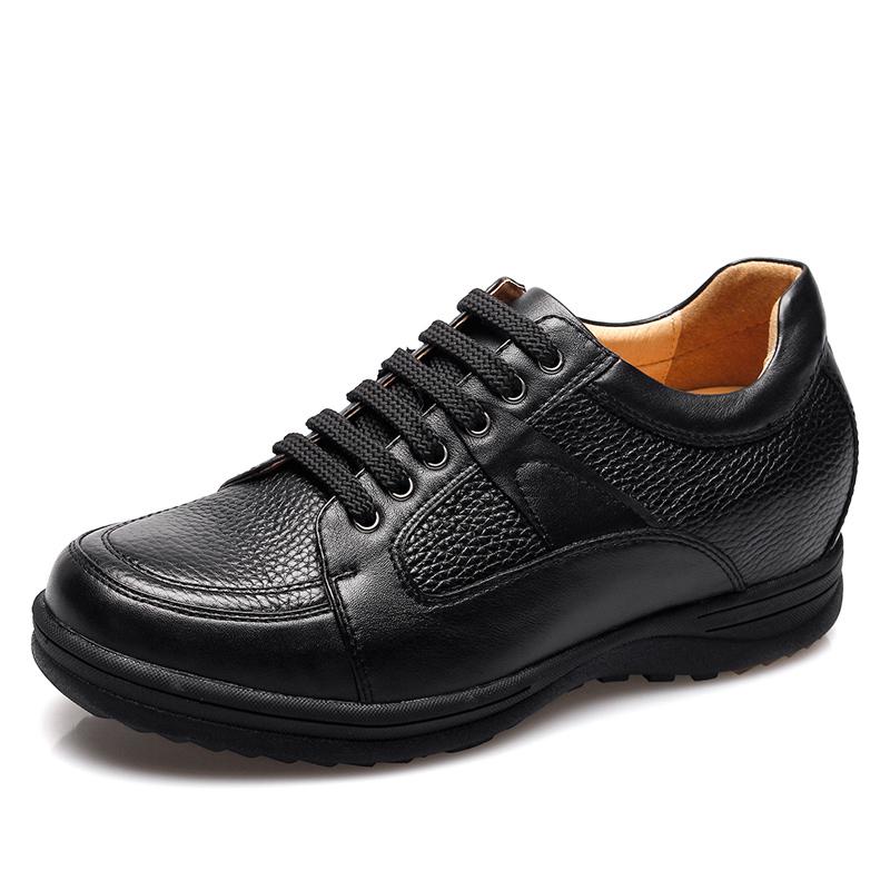 男士内增高鞋 商务休闲 内增高7.5CM 黑色 商品货号：DX2802【何金昌】