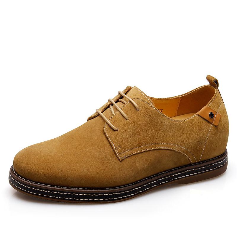 男士内增高鞋 日常休闲鞋 内增高6CM 土黄色 商品货号：L219B01-2【乐昂】