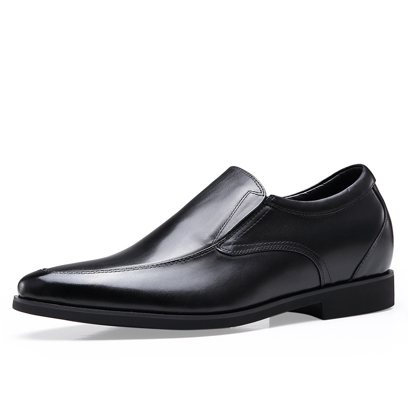 男士内增高鞋 正装鞋 内增高7CM 黑色皮鞋 商品货号：H71N70K262D【何金昌】