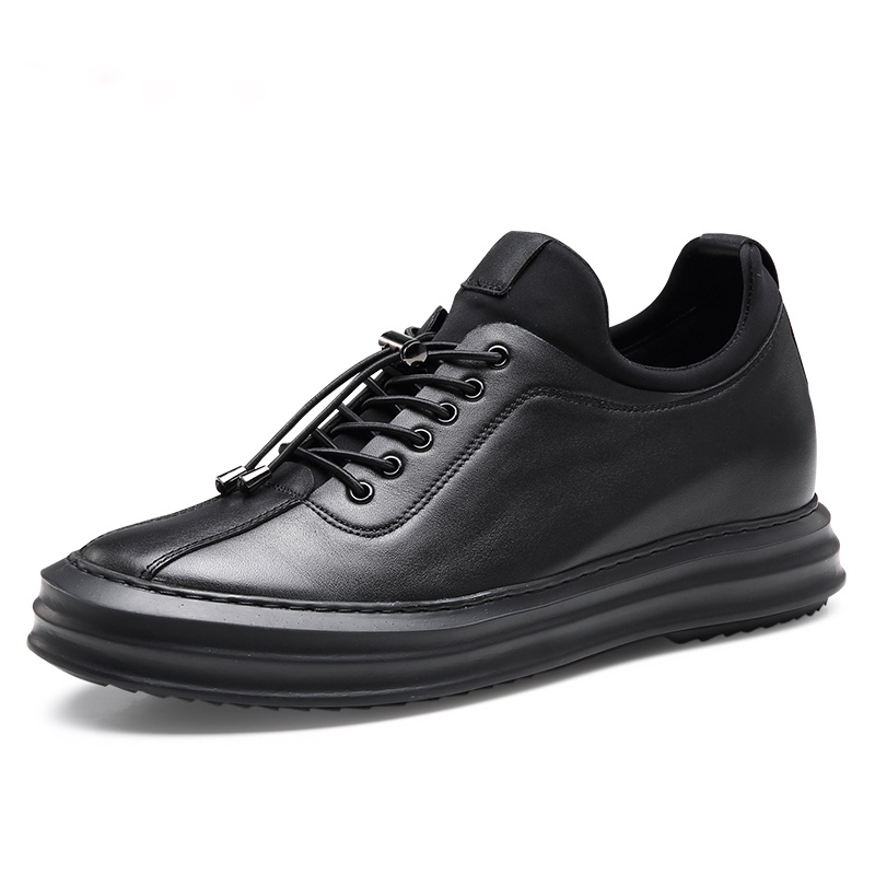 男士内增高鞋 日常休闲鞋 内增高6CM 黑色 商品货号：H91T55D161D【何金昌】