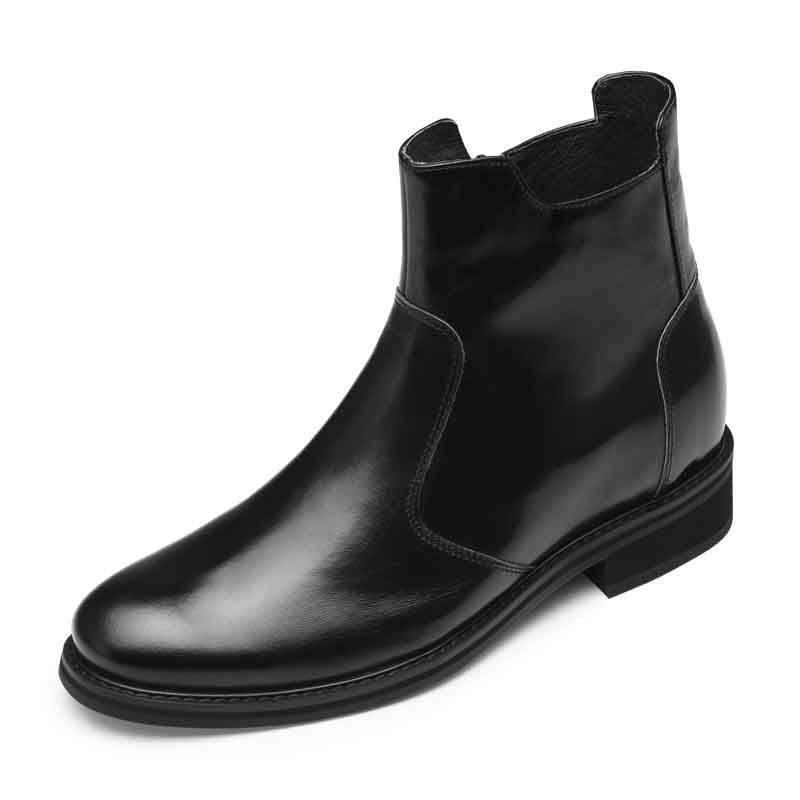 男士内增高鞋 靴子 内增高7CM 黑色 商品货号：H02011B071D【何金昌】