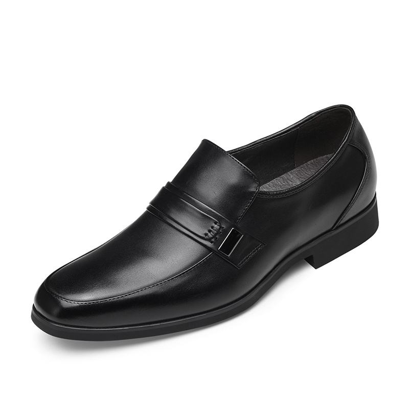 男士内增高鞋 正装鞋 内增高5CM 黑色 商品货号：H02K97B121D【何金昌】