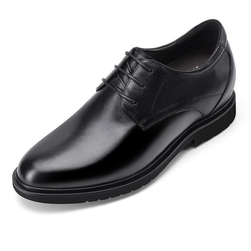 男士内增高鞋 正装鞋 内增高7CM 黑色 商品货号：H1HY788101【何金昌】