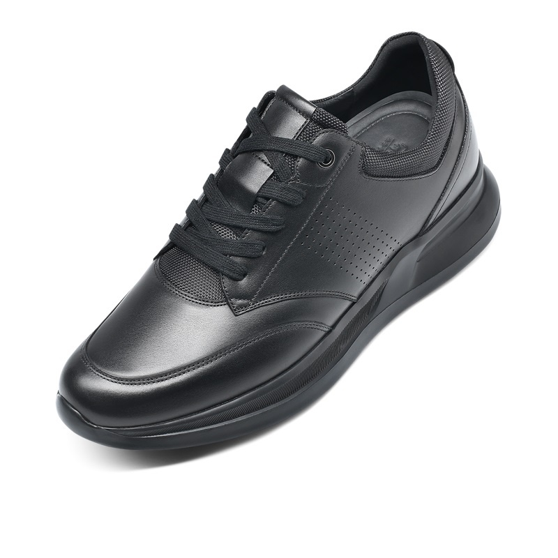 男士内增高鞋 日常休闲鞋 内增高7CM 黑色 商品货号：H3C127D1311D【何金昌】