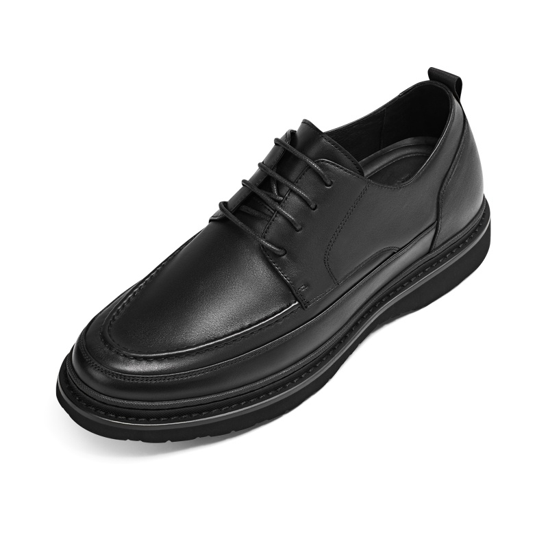 男士内增高鞋 商务休闲 内增高6CM 黑色 商品货号：H3C130B1141D【何金昌】