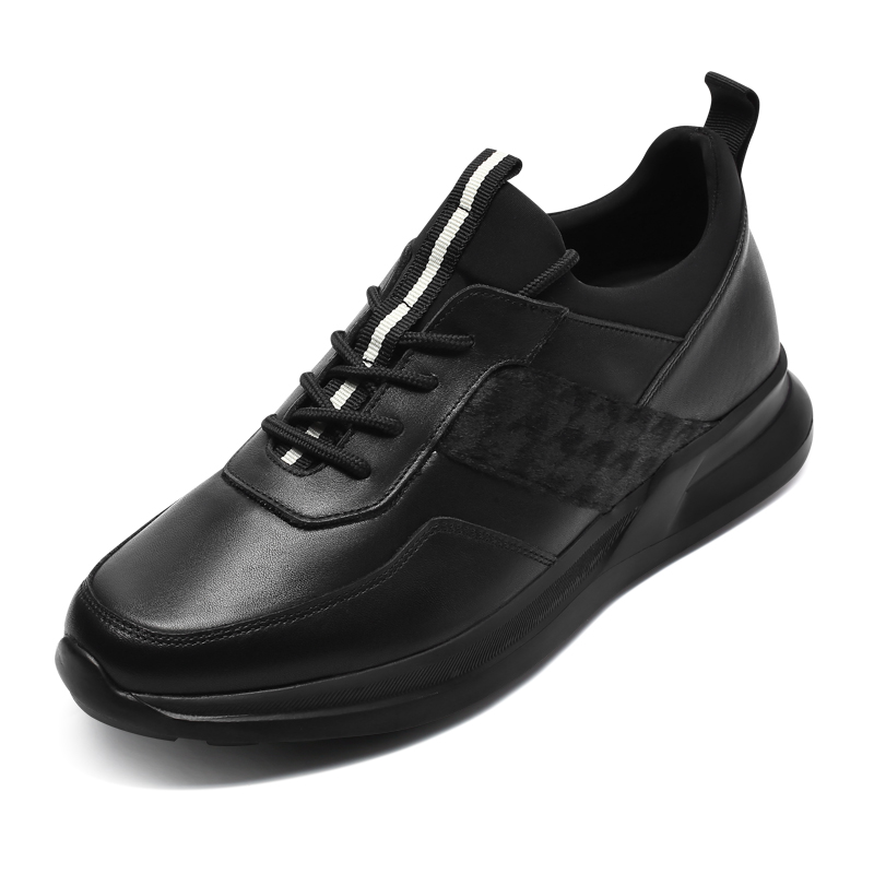 男士内增高鞋 日常休闲鞋 内增高7CM 黑色 商品货号：HC127B4091【何金昌】